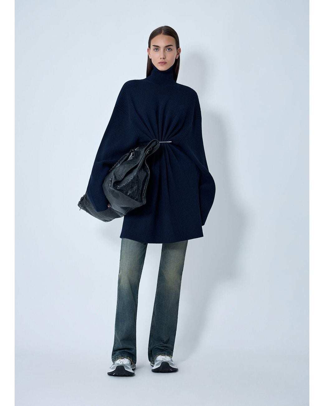 Balenciaga Blue Pinches Mini Dress