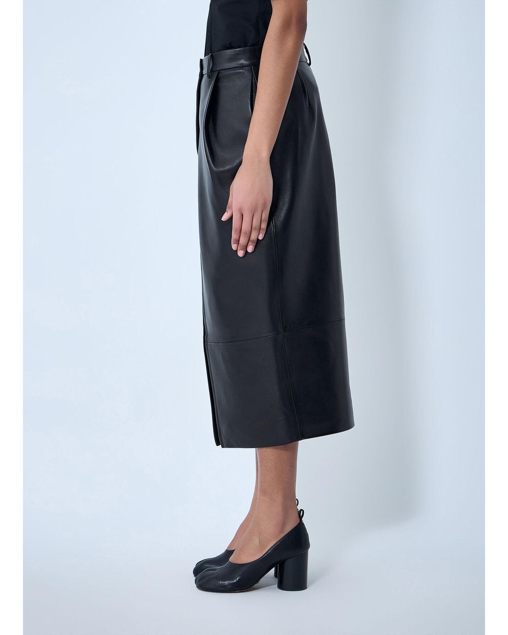 Khaite Blue Anden Midi Skirt