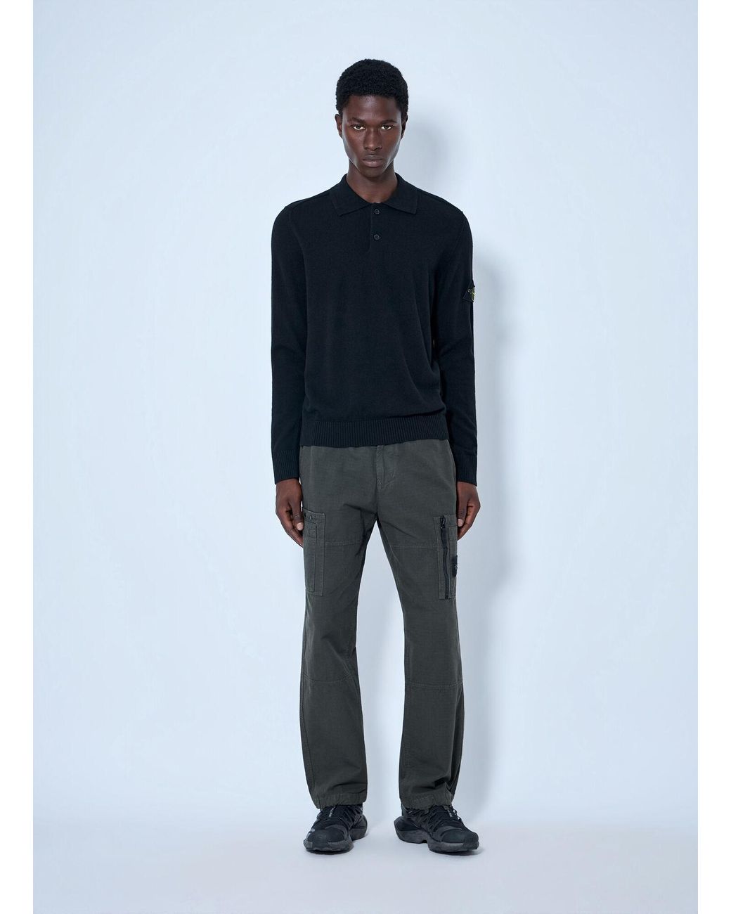 Stone Island Blue Cargo Utility Pants for men