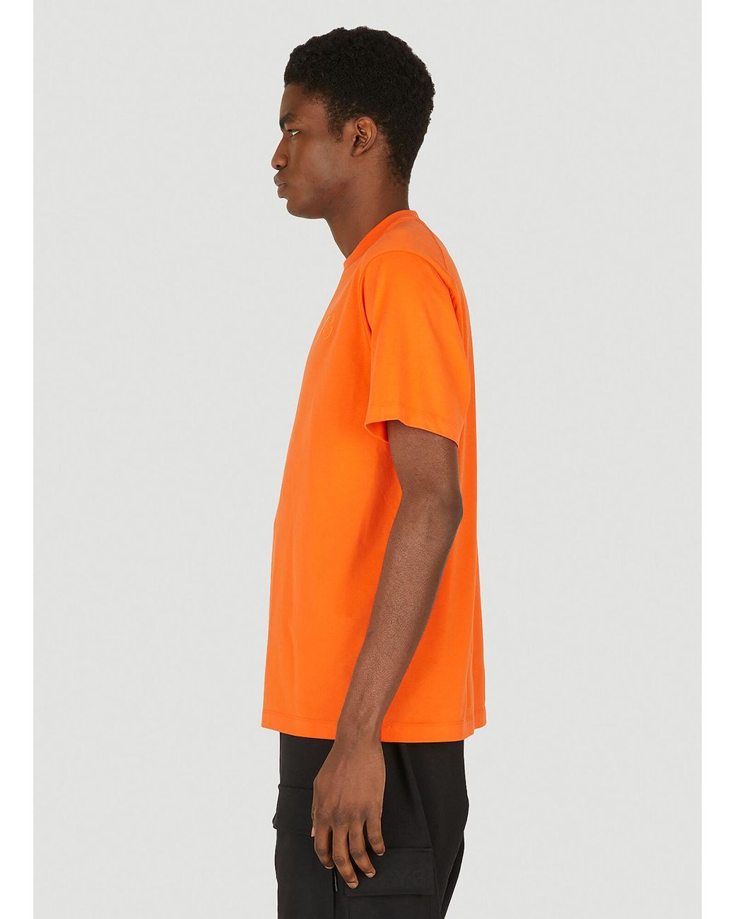 Y-3 Chest Logo T-shirt in Orange for Men | Lyst
