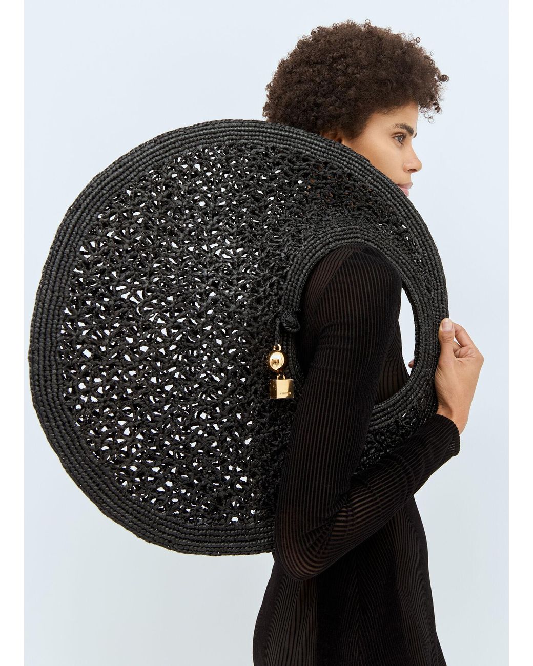 Jacquemus Le Rond Spiaggia Shoulder Bag in Black | Lyst