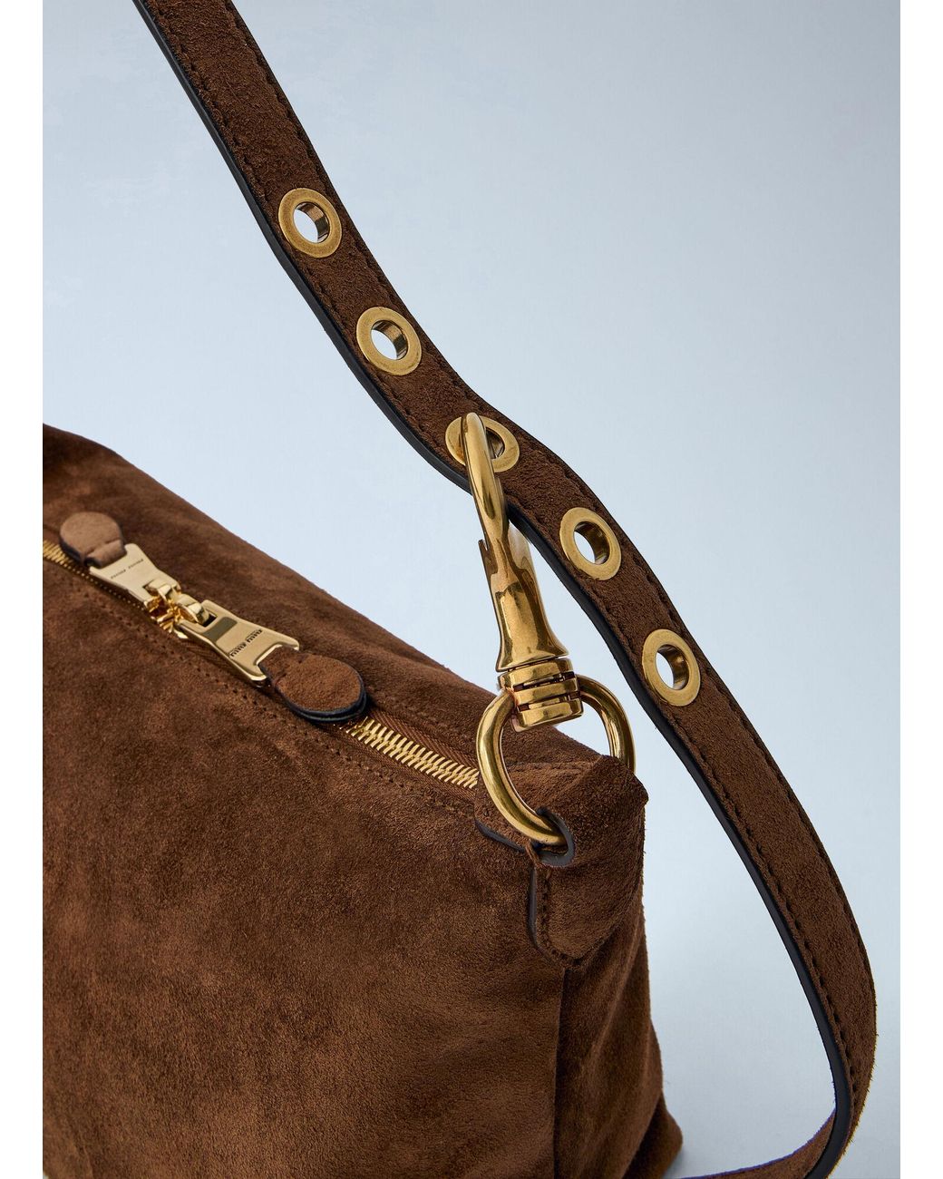 Miu Miu Brown Spirit Suede Bag