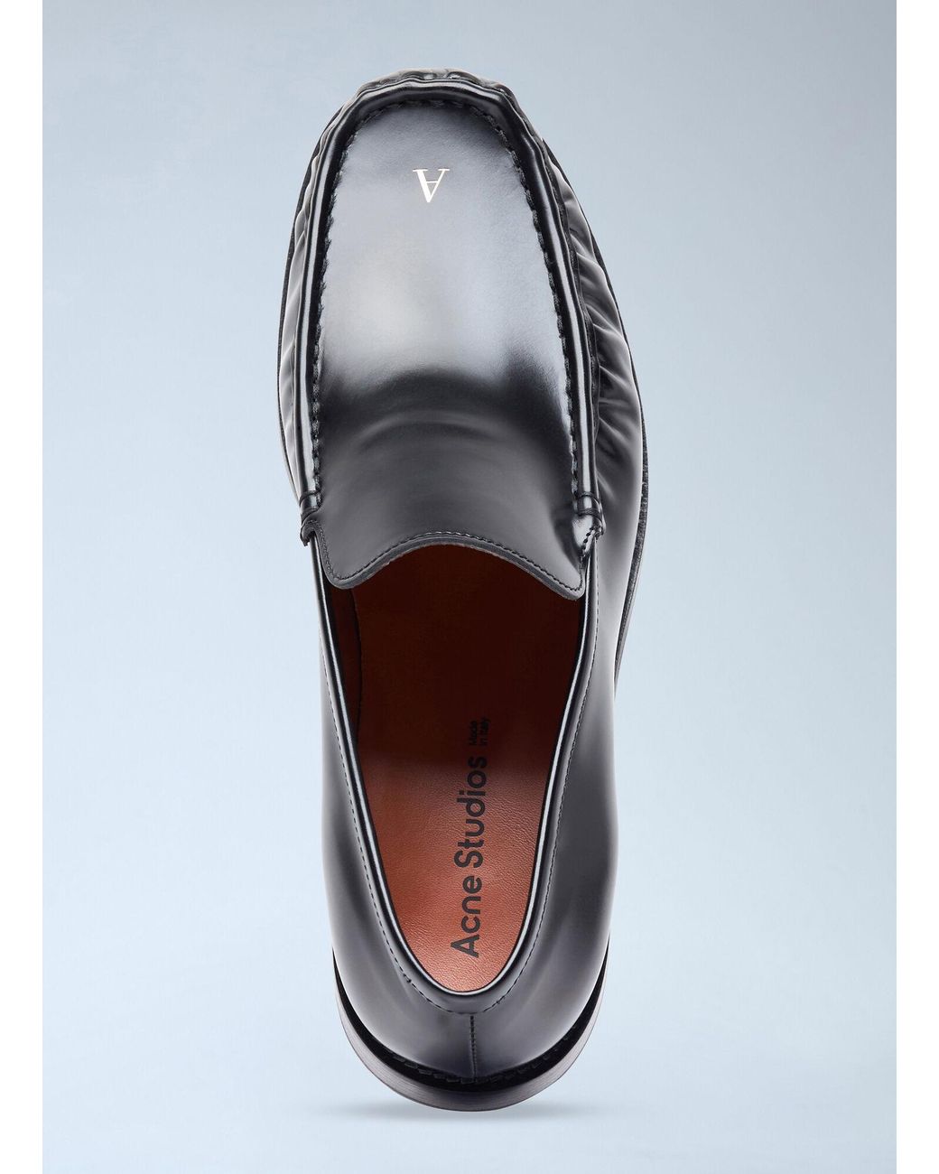 Acne White Leather Loafers for men