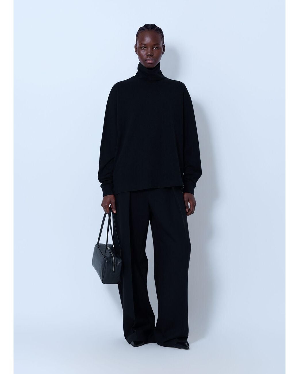 The Row Blue Kelta Turtleneck Top