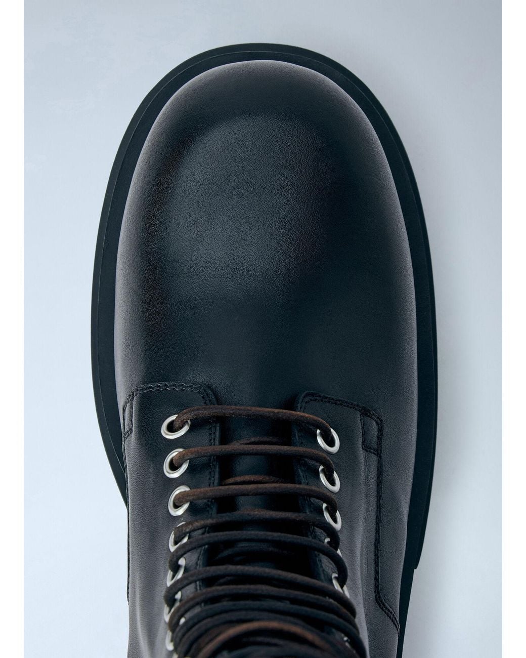 Rick Owens Blue Bogun Lace Up Boots for men