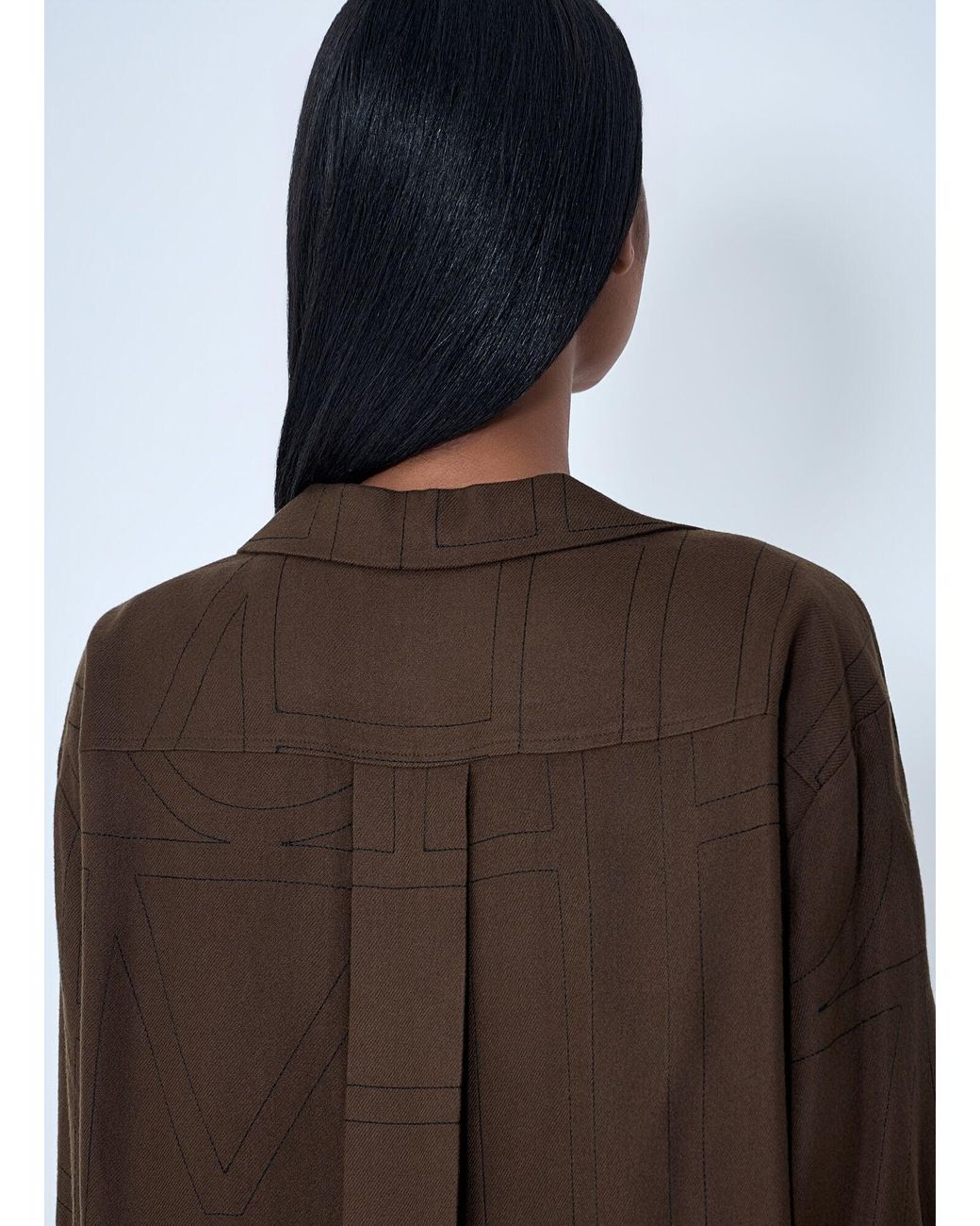 Totême Brown Monogram Shirt