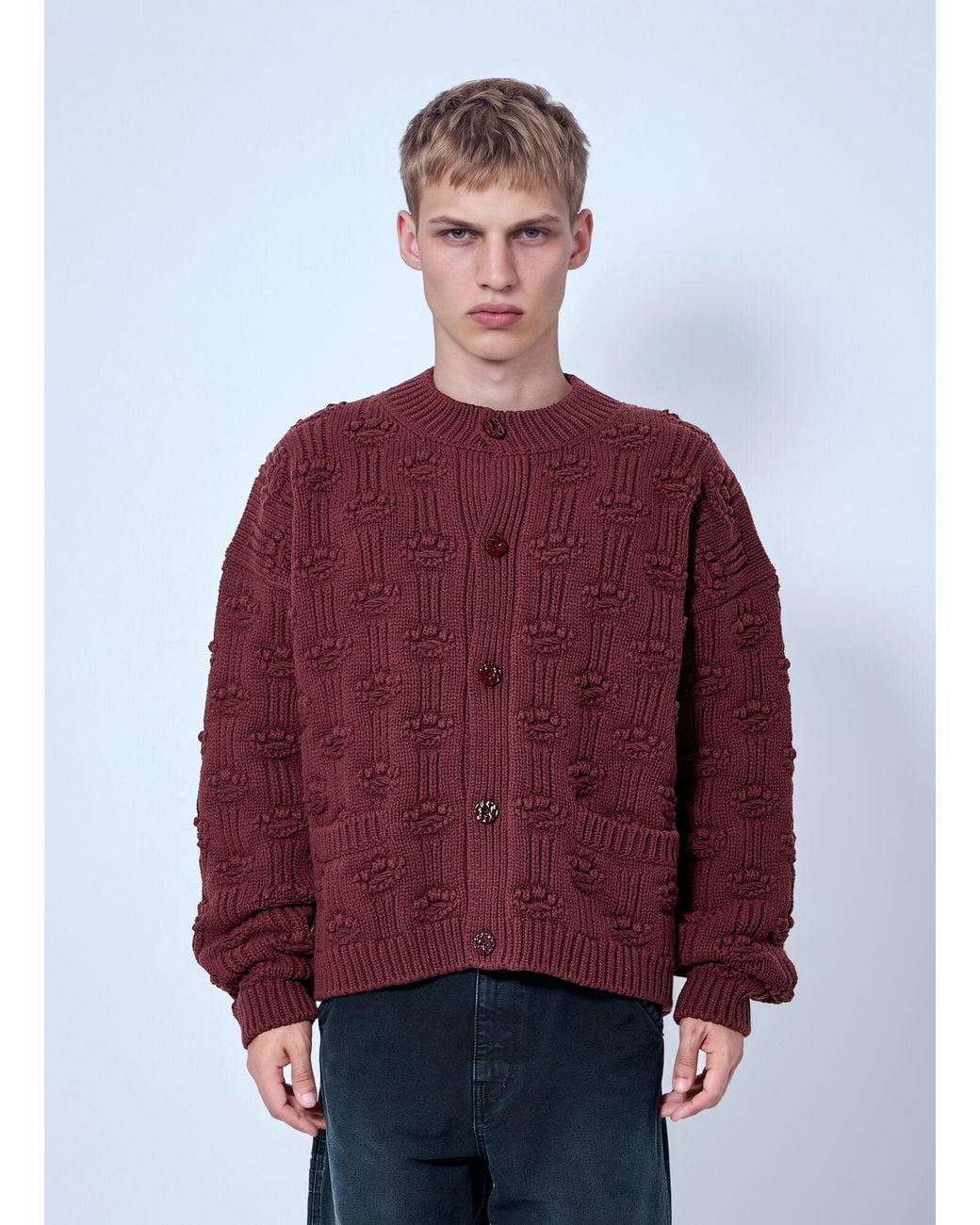 Marni Textured Knit Cardigan for men