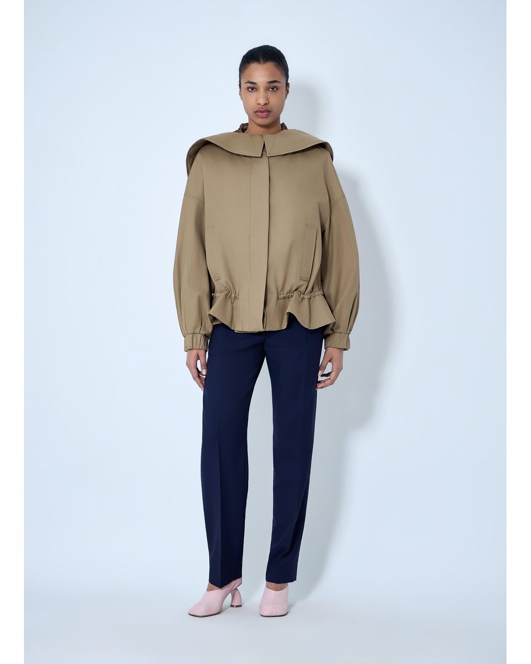 Dries Van Noten Natural Structured Collar Jacket