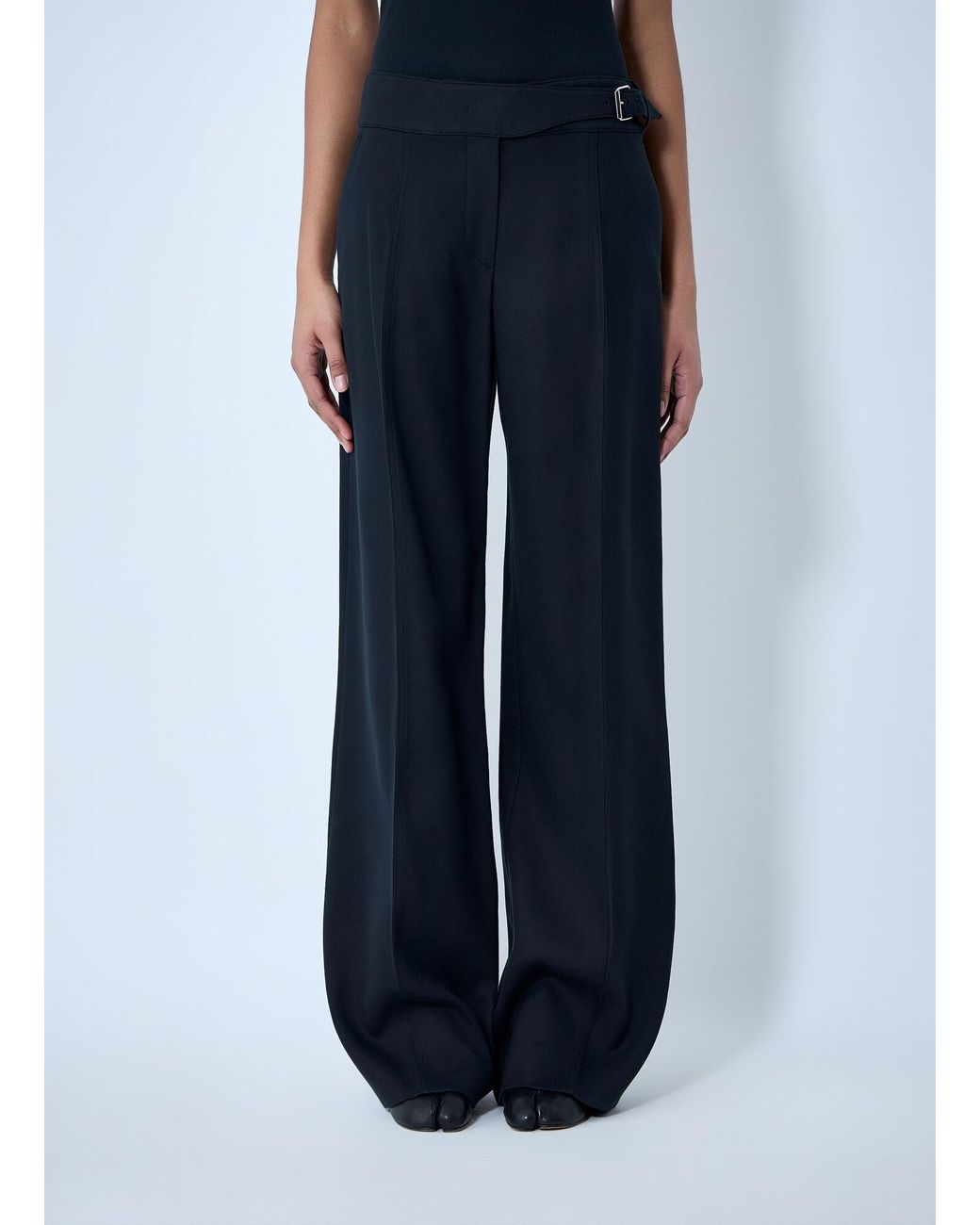 Sportmax Blue Wide-Leg Tailored Trousers