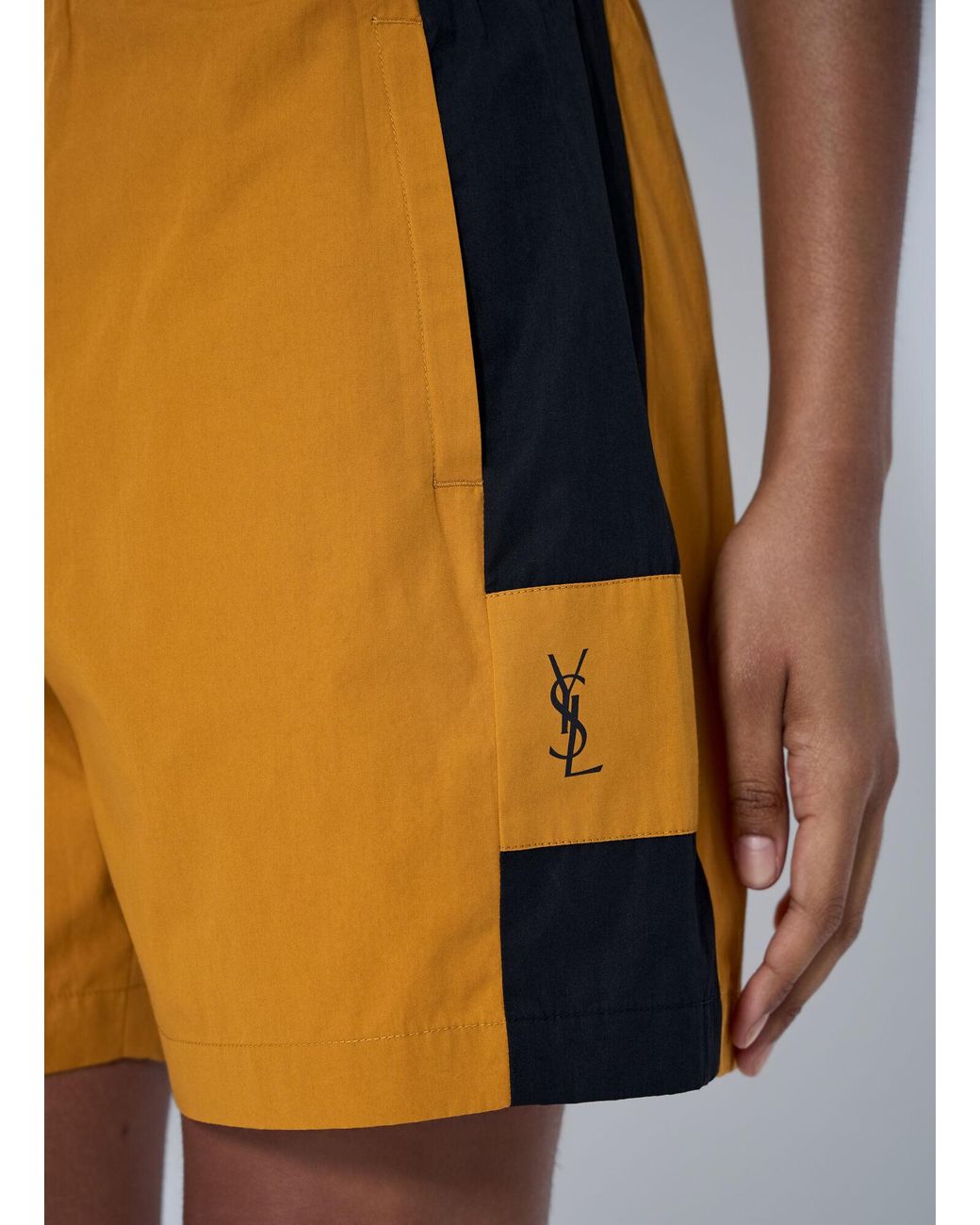 Saint Laurent Yellow Elasticated Waist Shorts