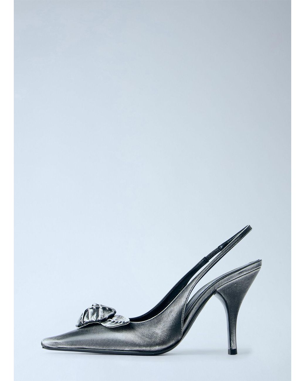 Prada Blue Leather Slingback Pumps