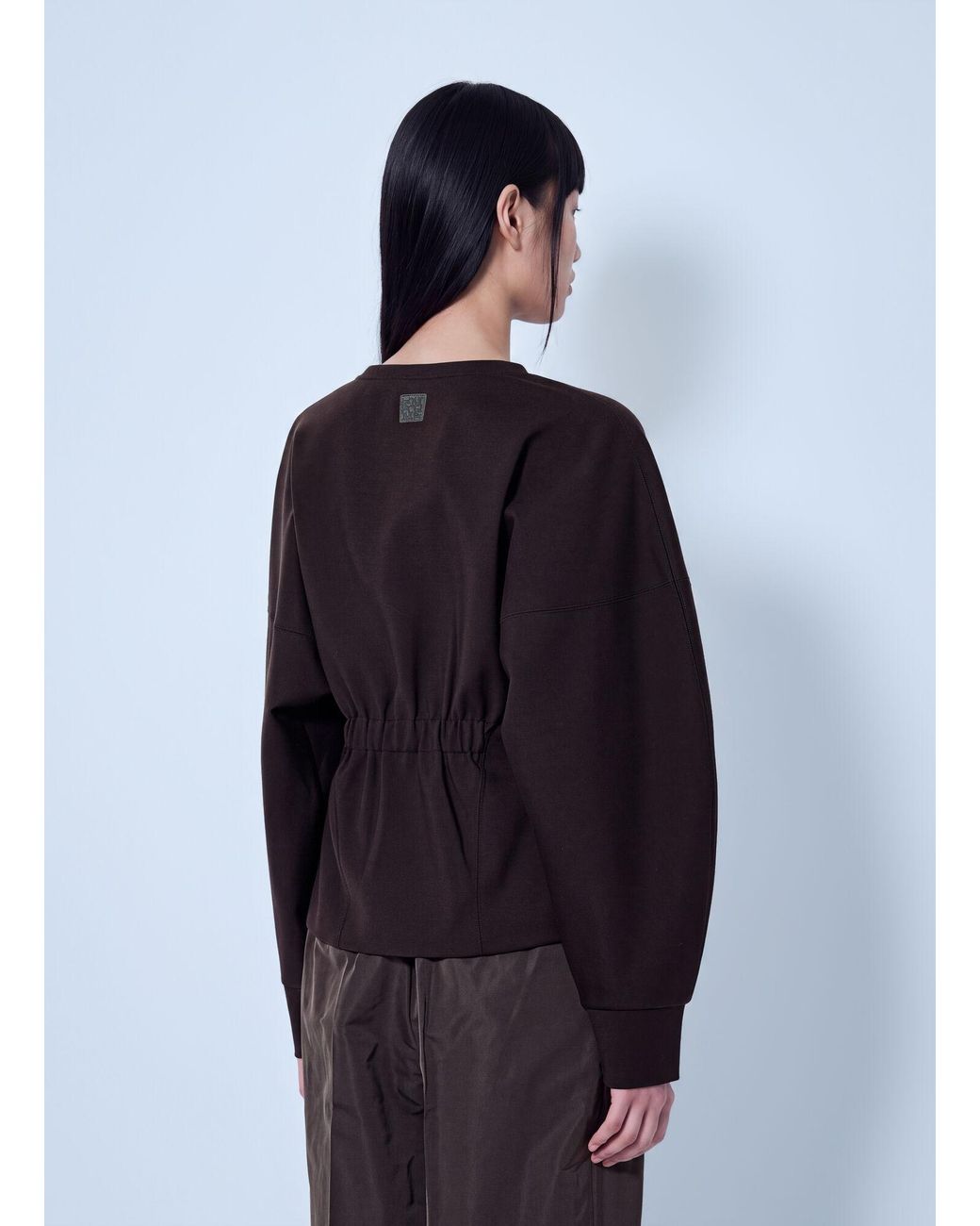Max Mara Blue Structured Crewneck Sweatshirt