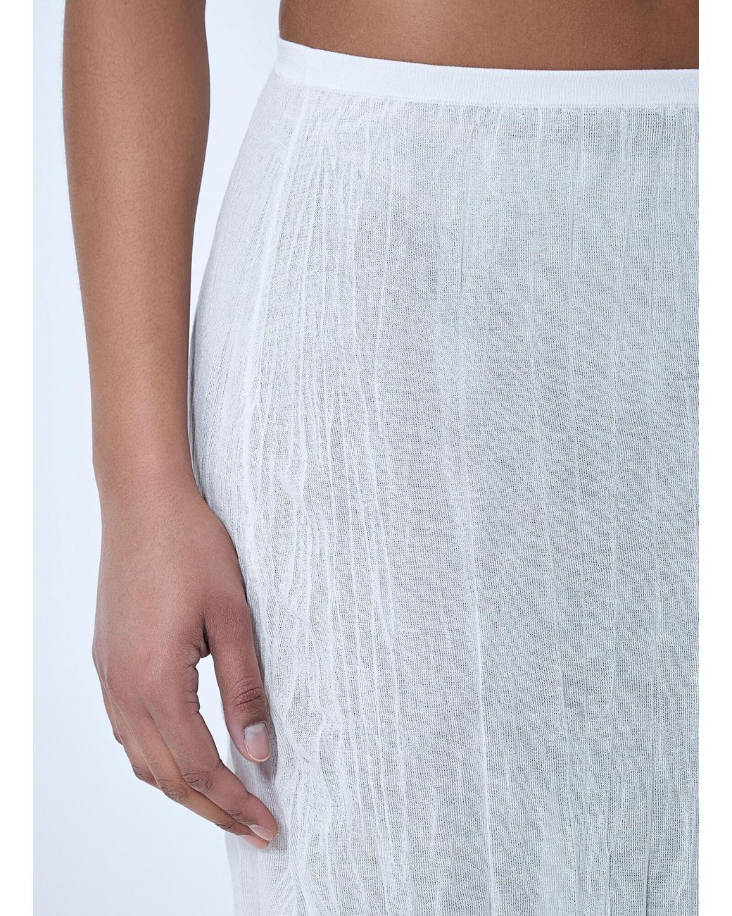Totême  Blue Textured Knit Maxi Skirt