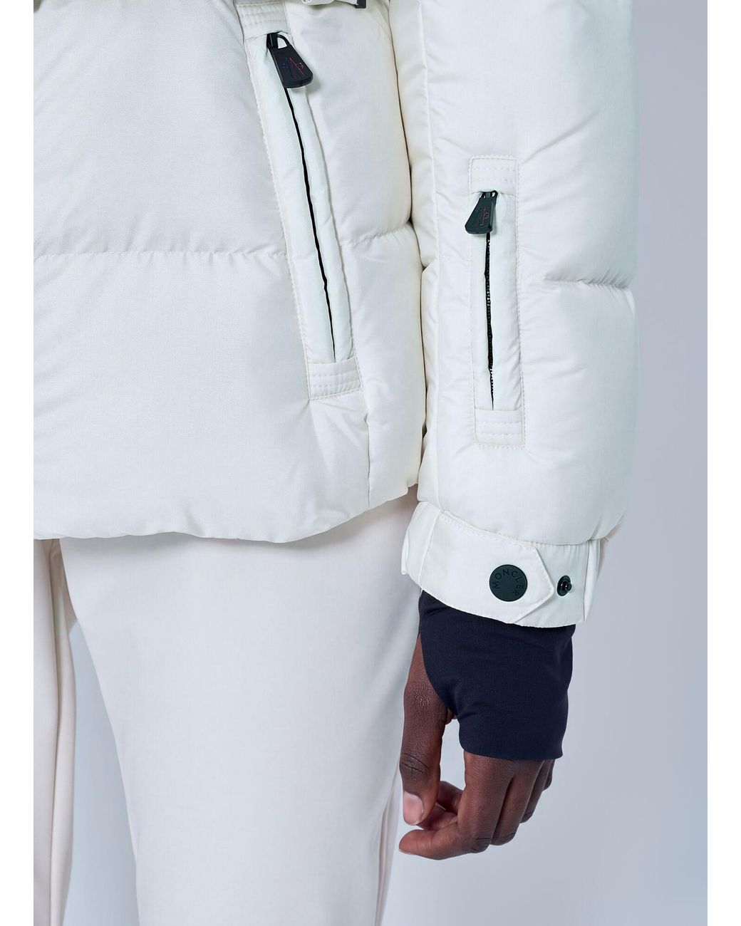 Moncler White Karshi Insulated Ski Jacket