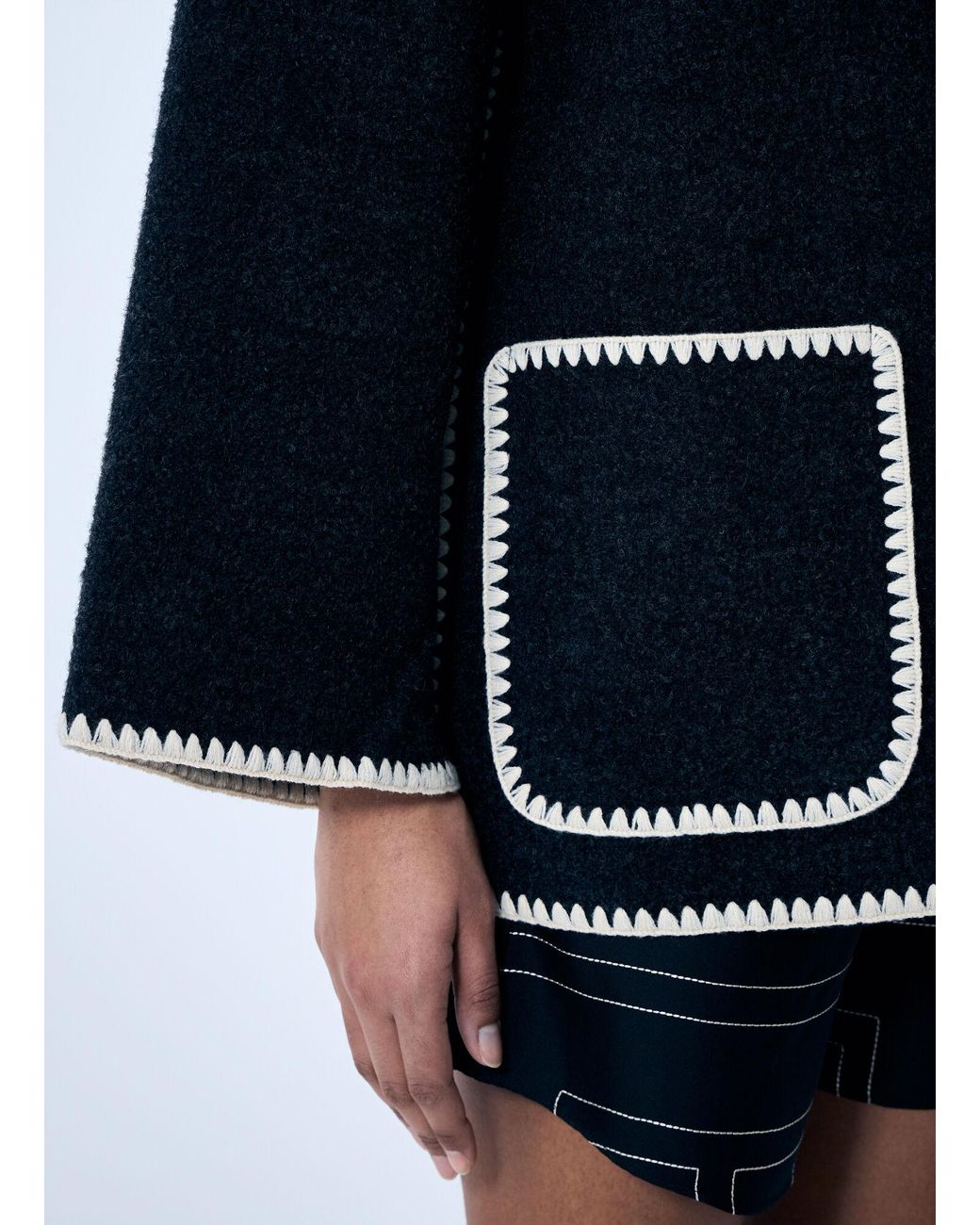 Totême Blue Embroidered Scarf Jacket