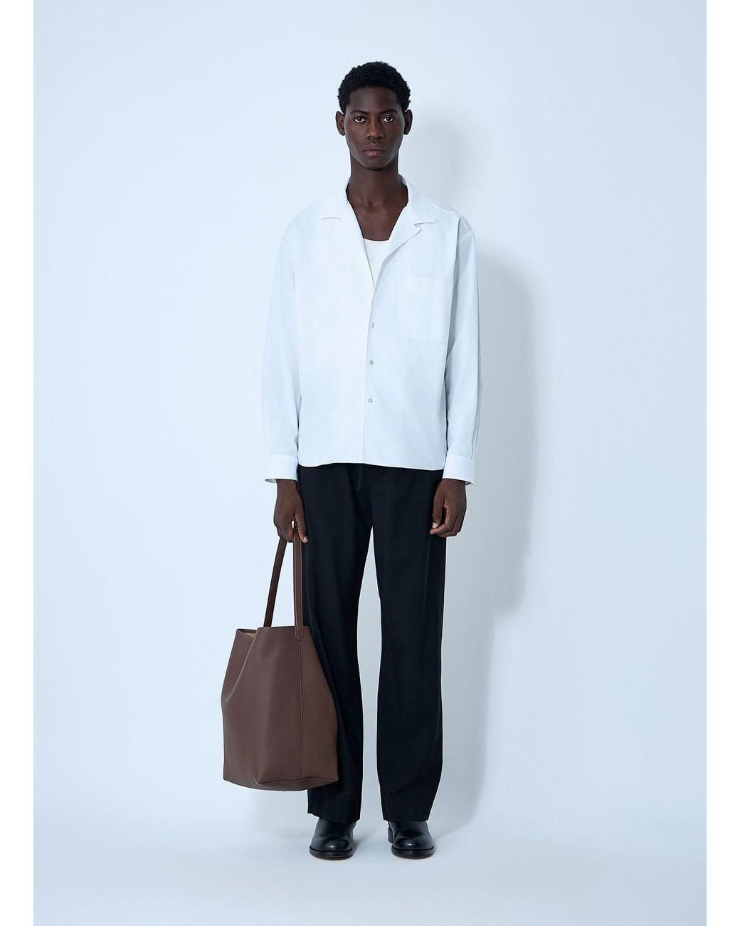 The Row White Elijas Shirt for men