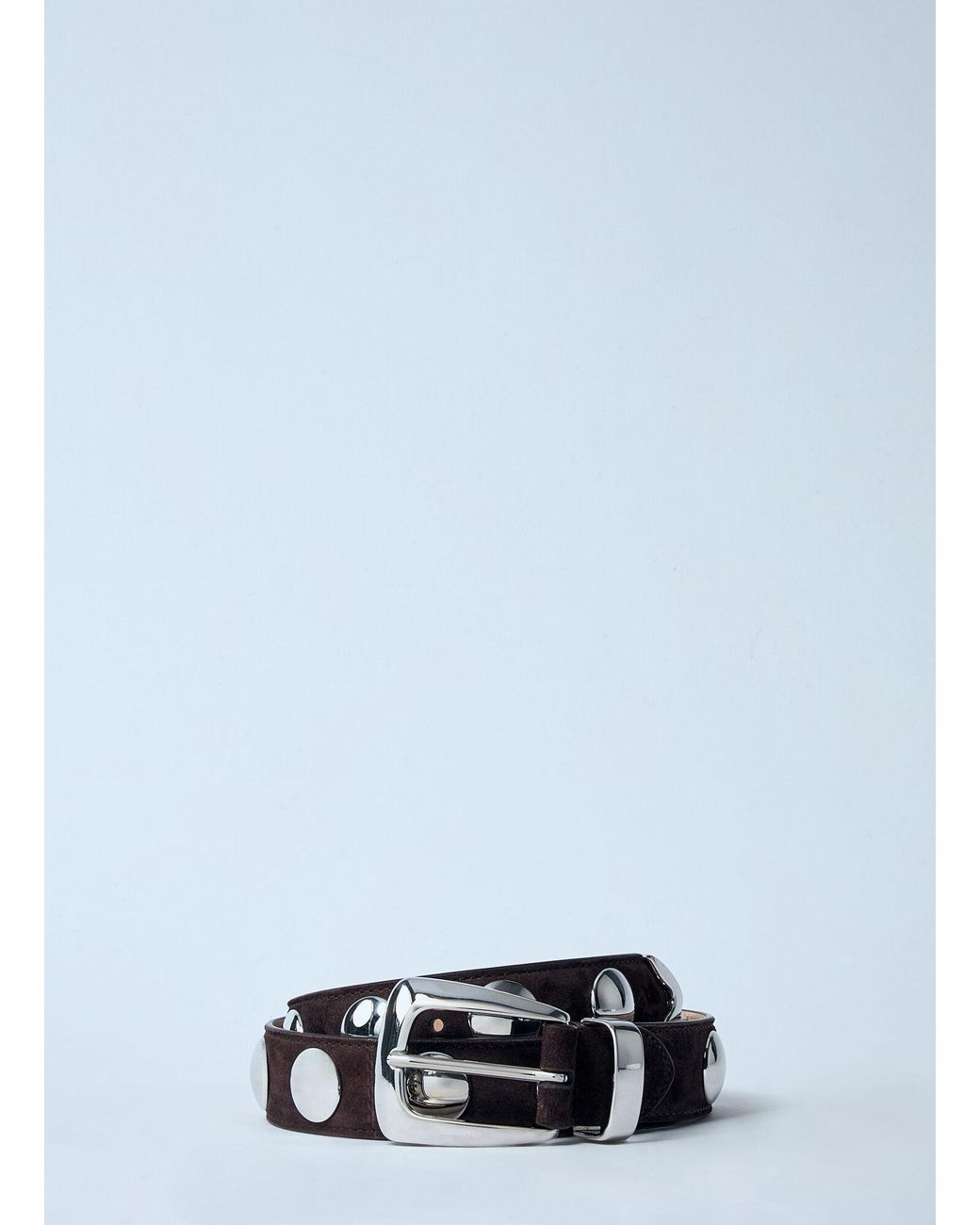 Khaite White Benny Belt With Studs