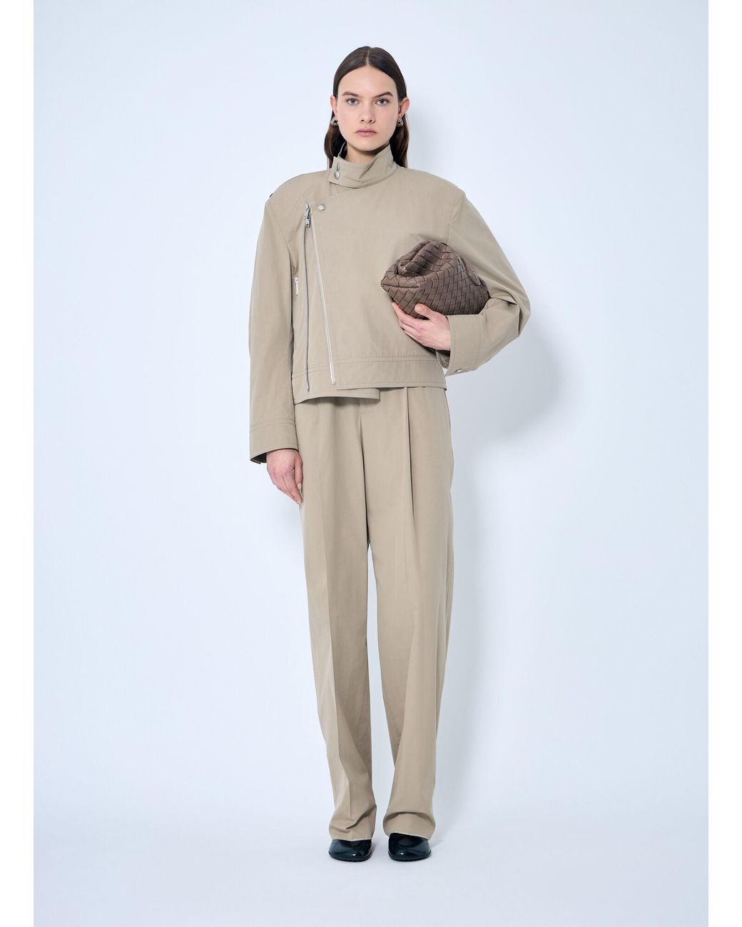 Bottega Veneta Natural Compact Cotton Blouson