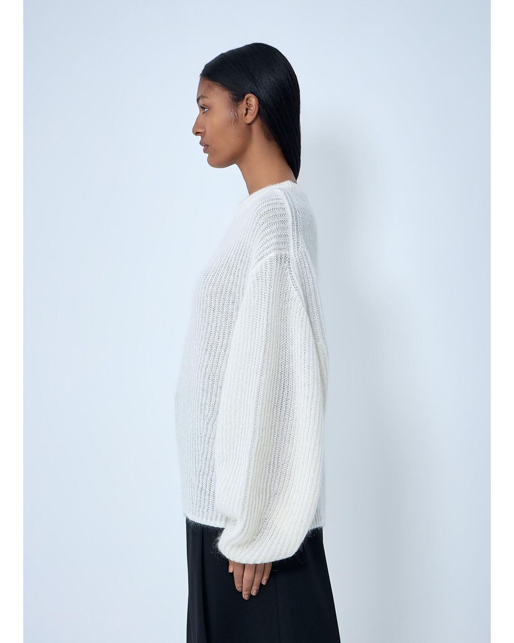 Totême  White Mohair-Blend Sweater