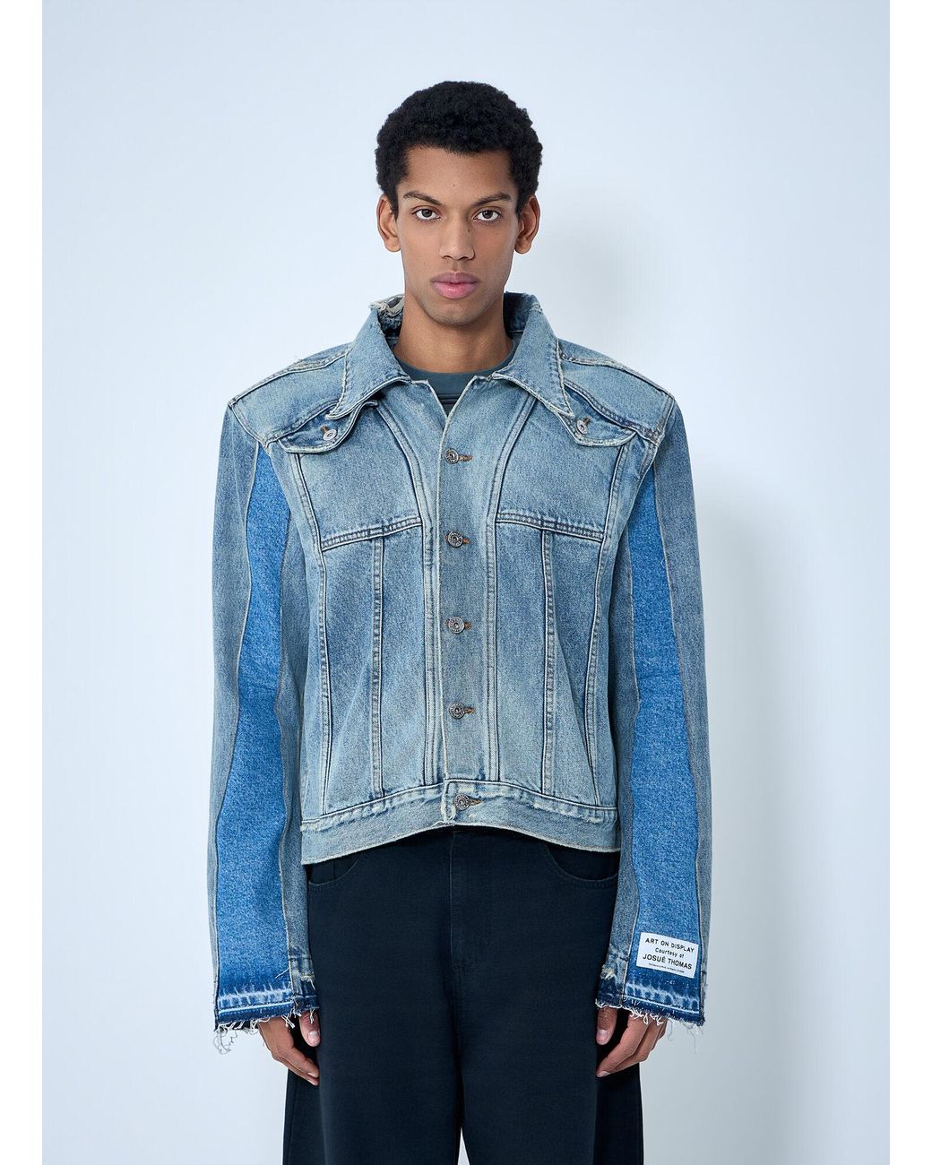 GALLERY DEPT. Blue Panelled Denim Jacket for men