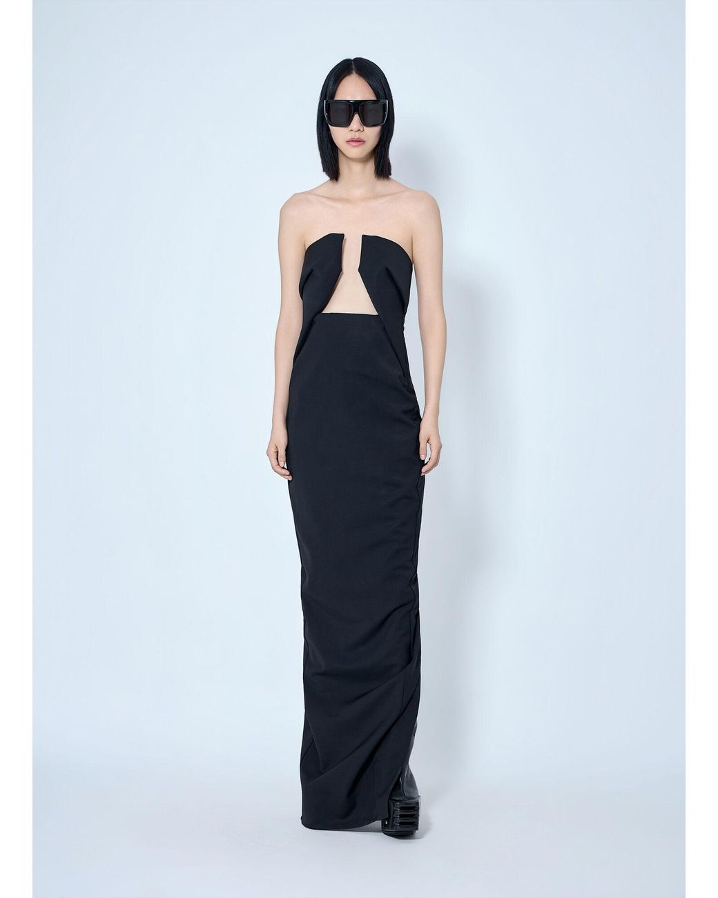 Rick Owens Blue Prong Gown