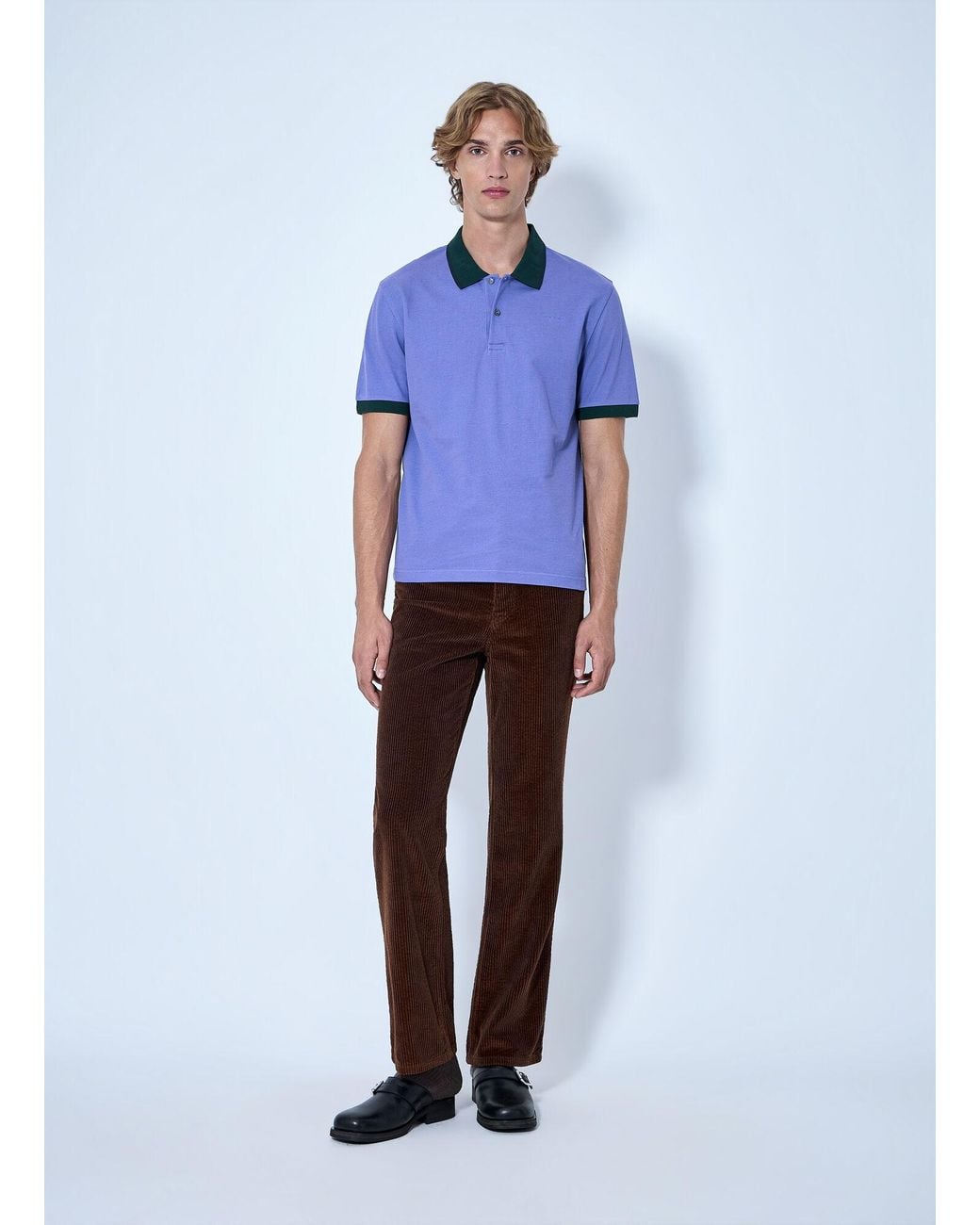 Marni Blue Cotton Polo Shirt for men