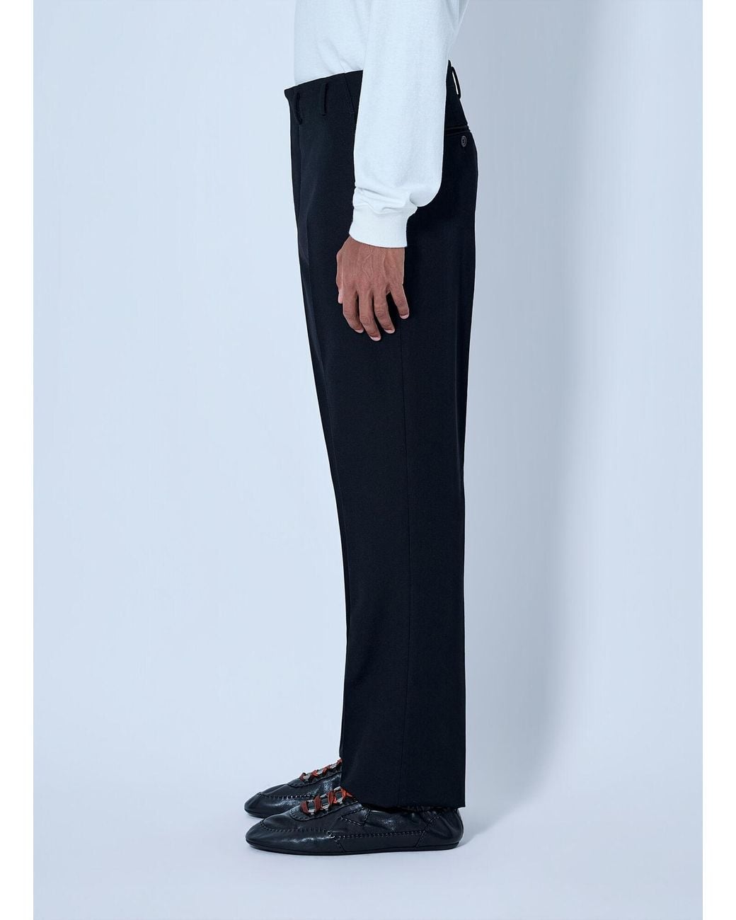 Prada Blue Tailored Wool Trousers for men
