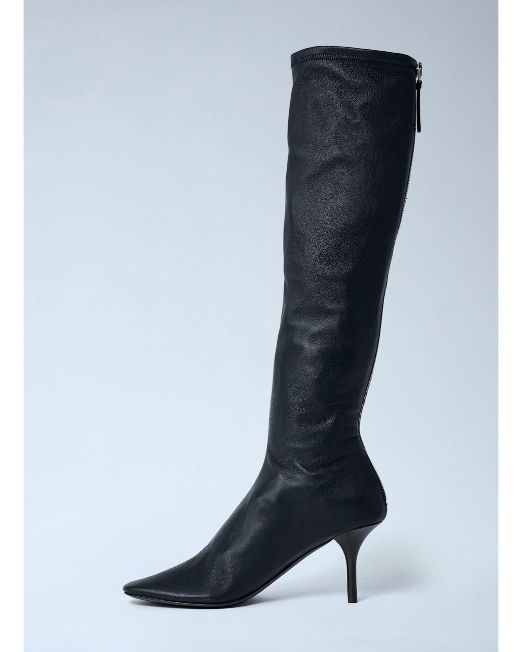 Acne Blue Knee-High Leather Boots