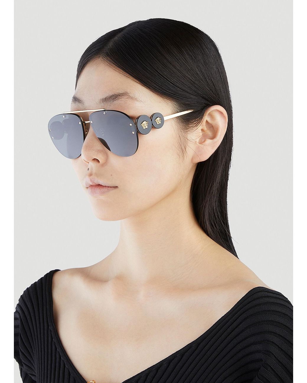 定番】ヴェルサーチ VERSACE メデューサ サングラス メタル アイウェア