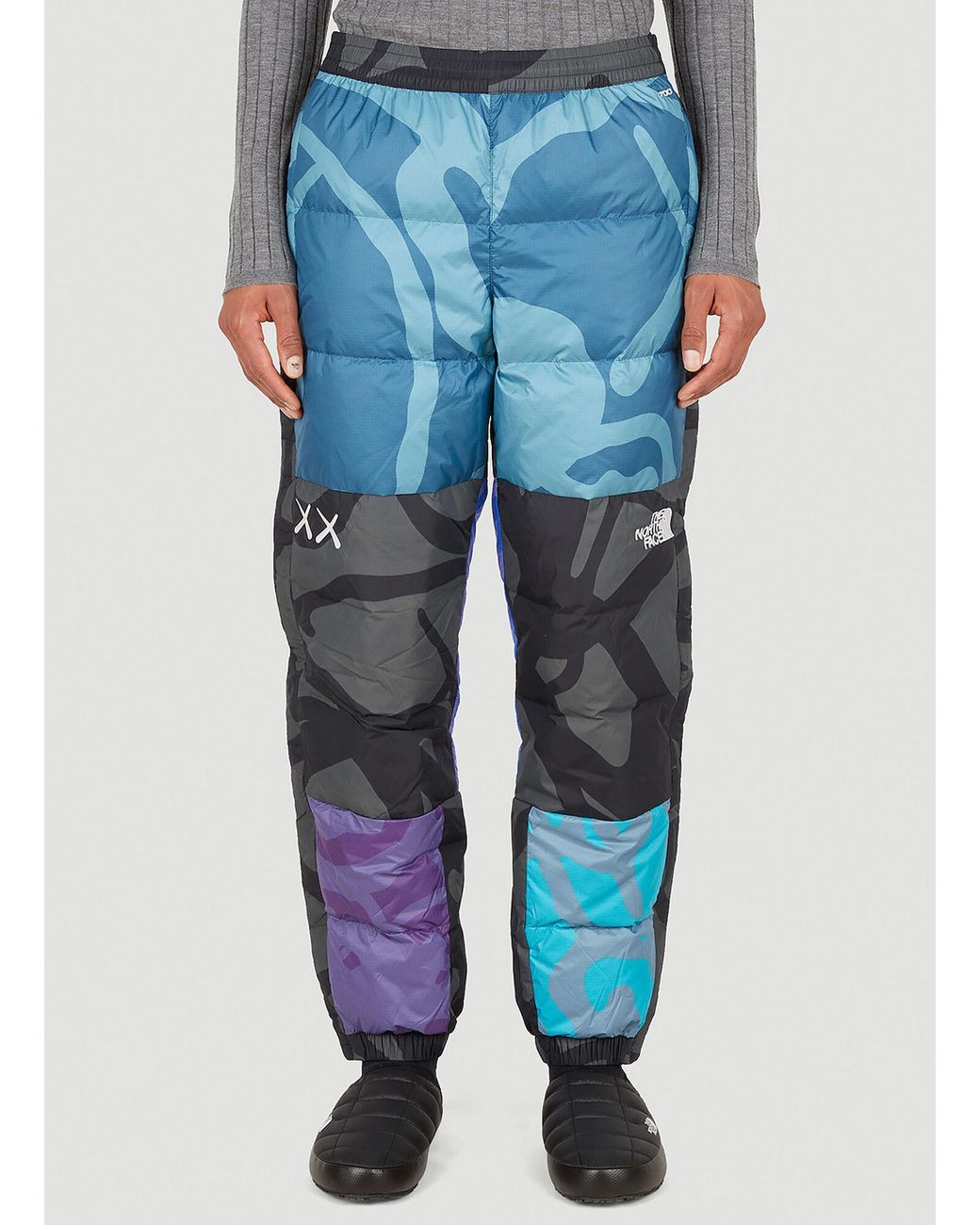 The North Face X Kaws  Retro Nuptse Pants in Blue for Men   Lyst