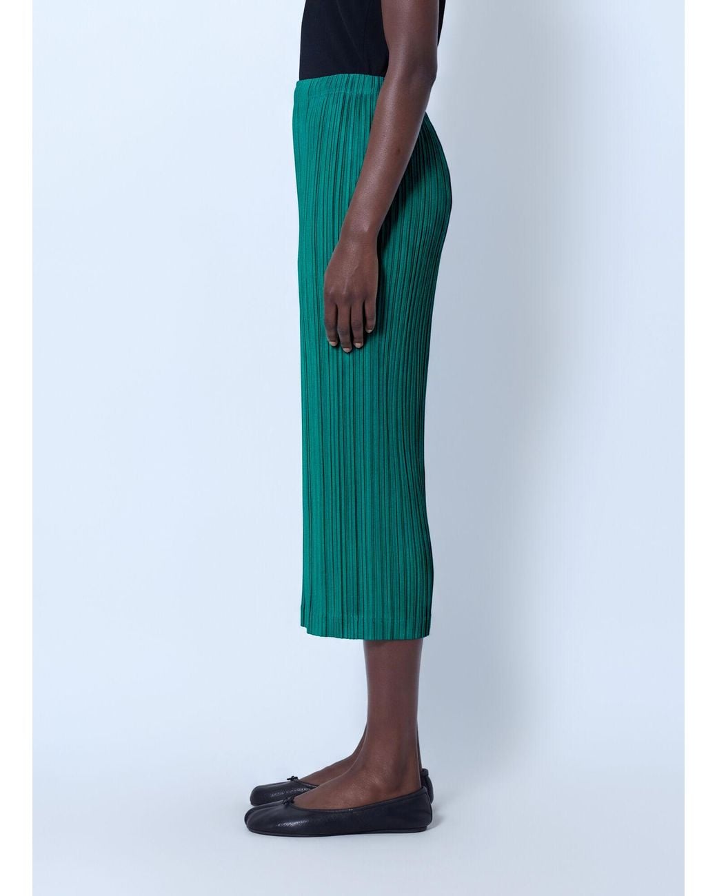 Pleats Please Issey Miyake Green Thicker Bottoms 1 Midi Skirt