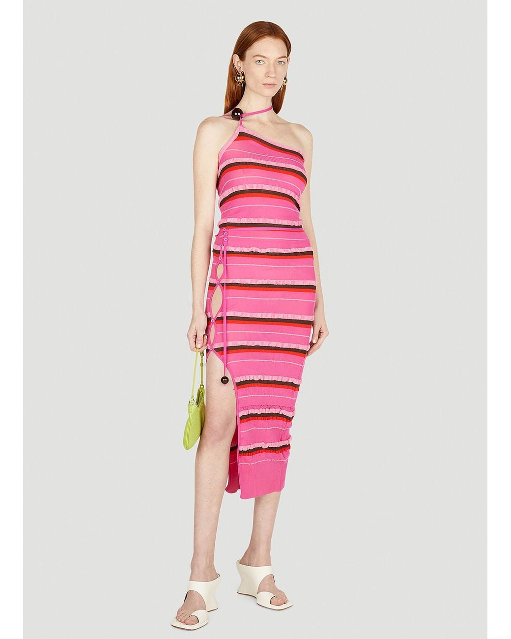 Jacquemus Pink La Jupe Maille Concha Skirt