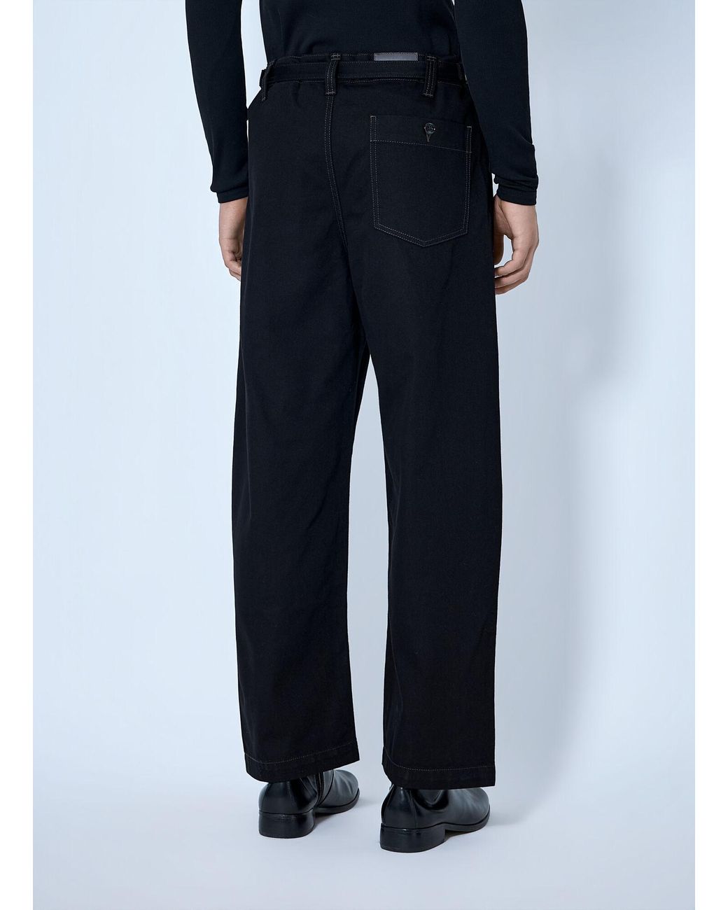Lemaire Blue Maxi Workwear Pants for men