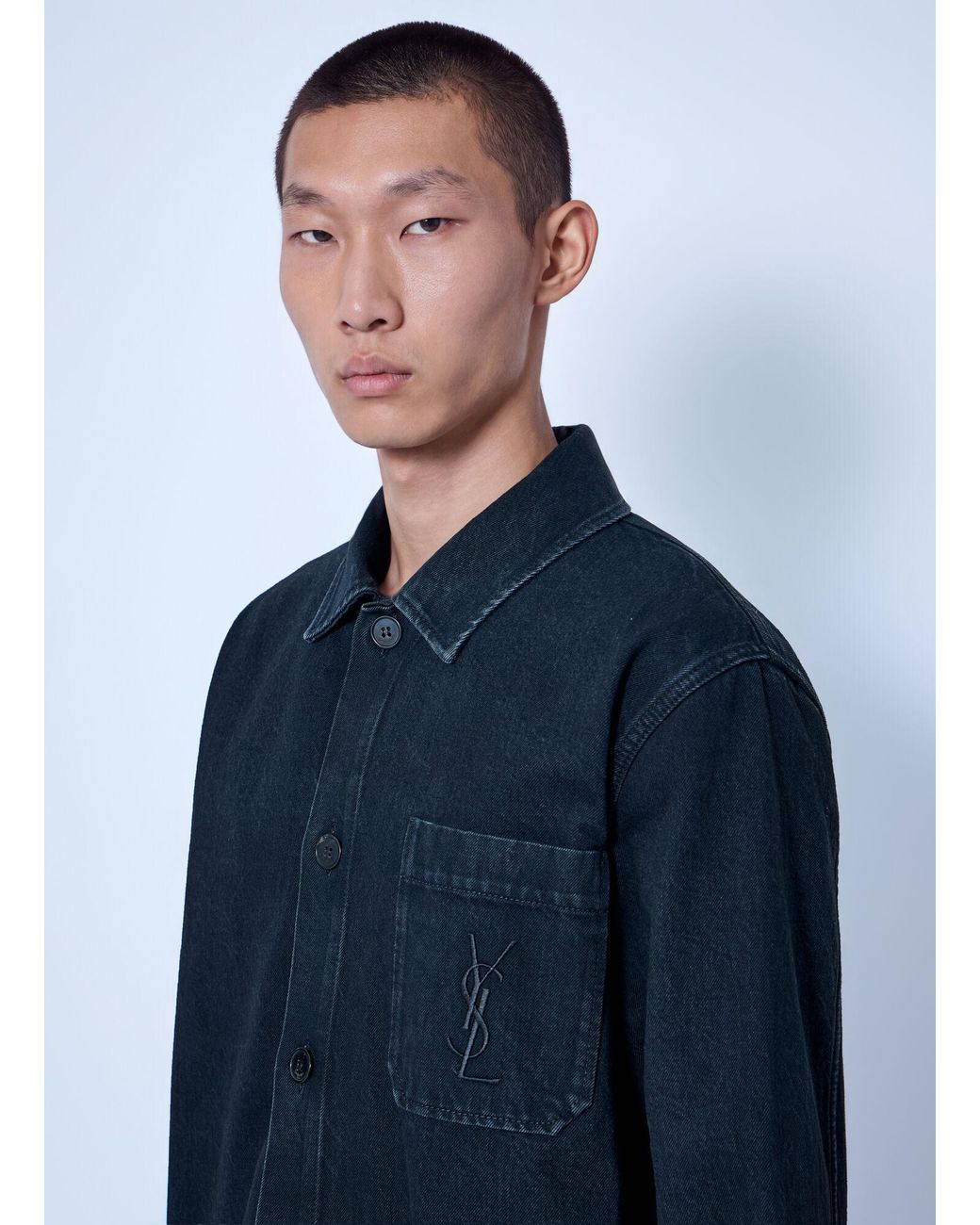 Saint Laurent Blue Downtown Overshirt for men