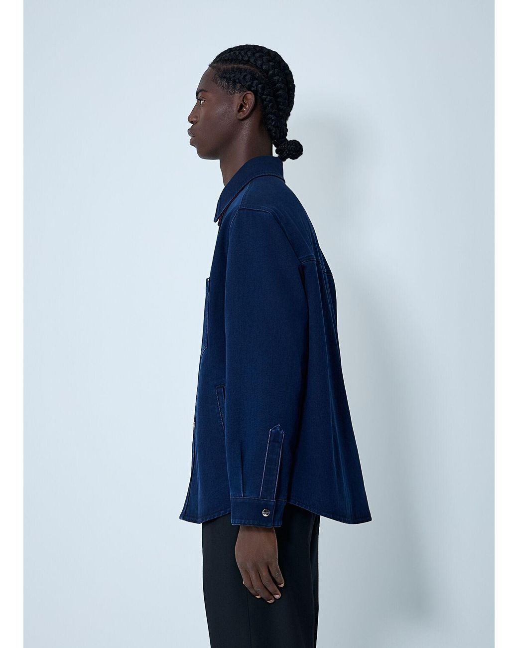 Gucci Blue Reversible Shirt for men
