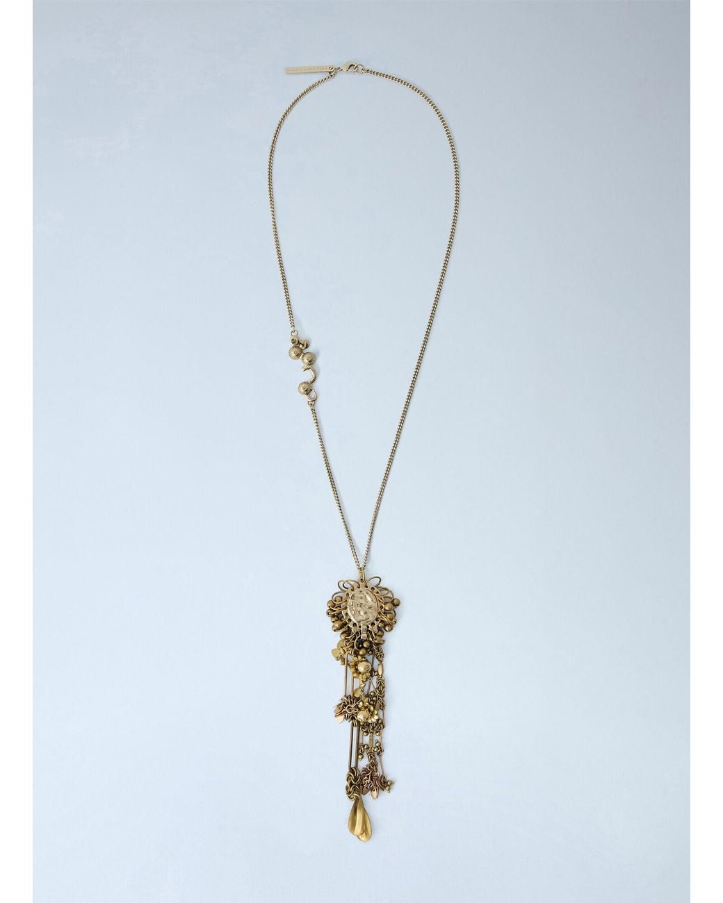 Dries Van Noten Blue Intricate Pendant Necklace