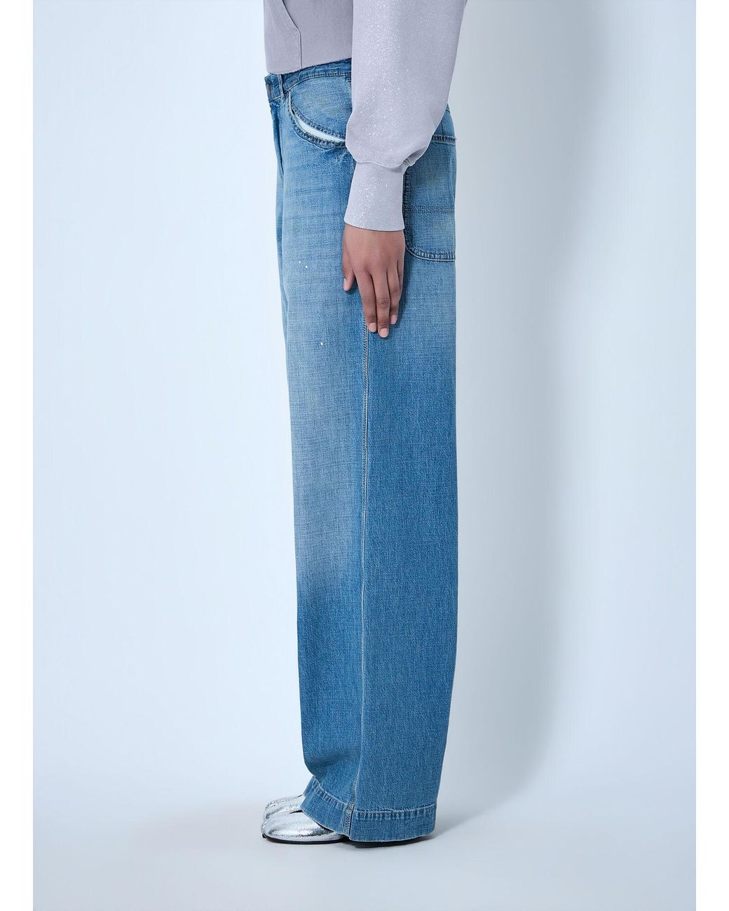 Maison Margiela Blue Wide-Leg Denim Jeans