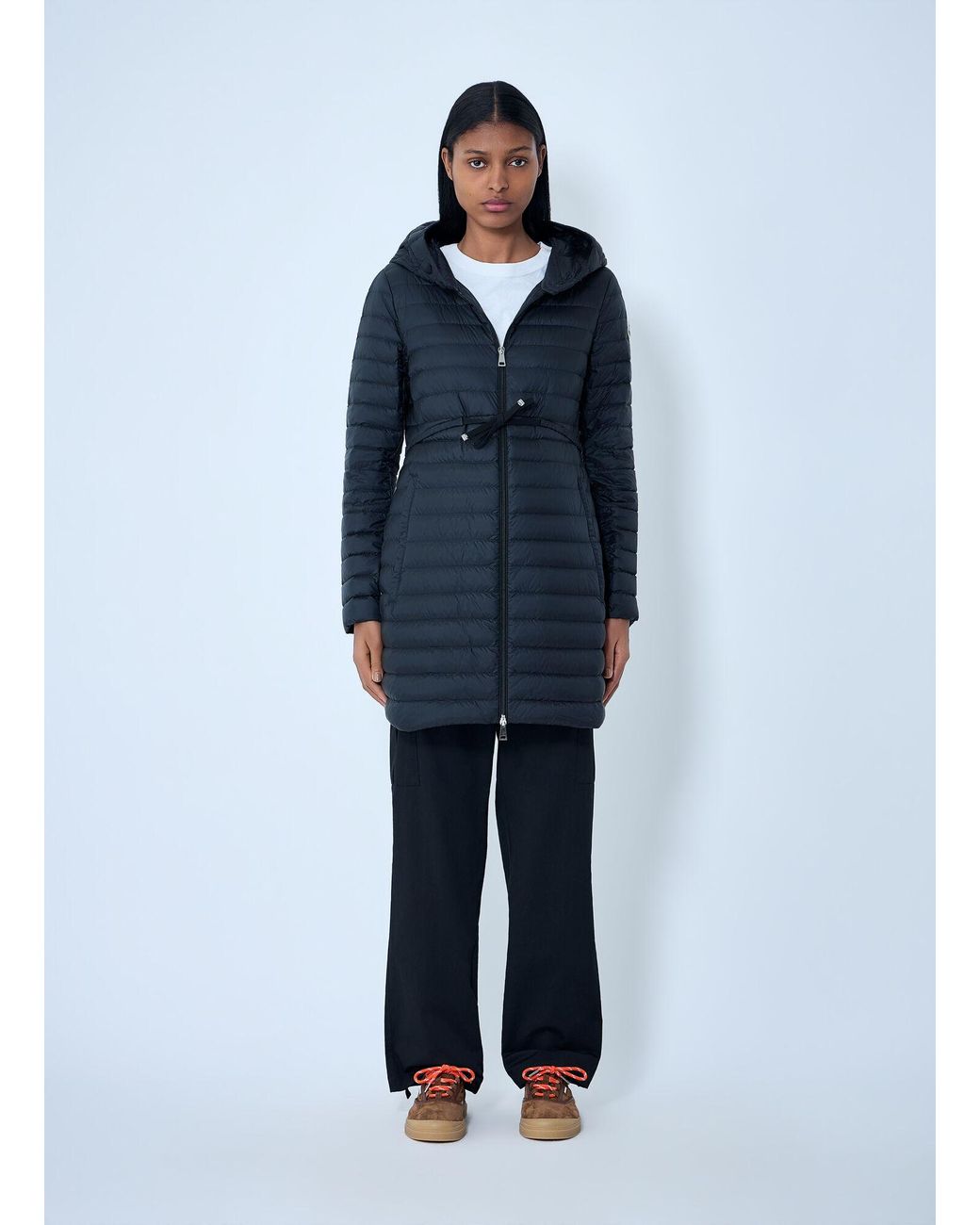 Moncler Blue Barbel Long Parka Coat
