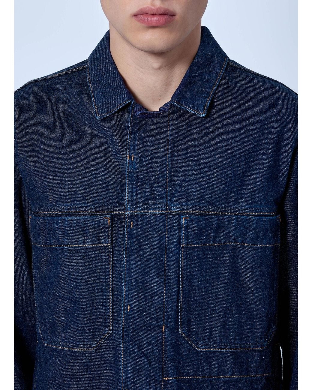 Stone Island Blue Denim Shirt Jacket for men