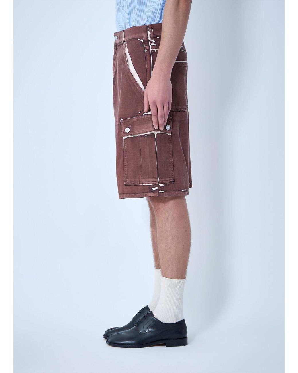 Marni Red Utility Cargo Shorts for men