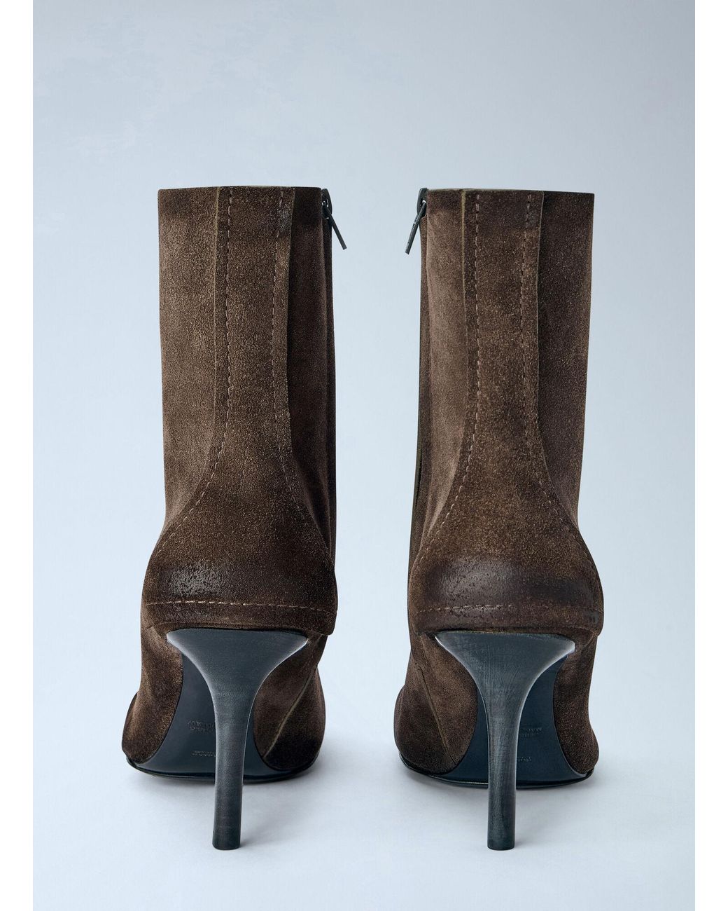 CAPASA MILANO Brown Pointed-toe Suede Ankle Boots