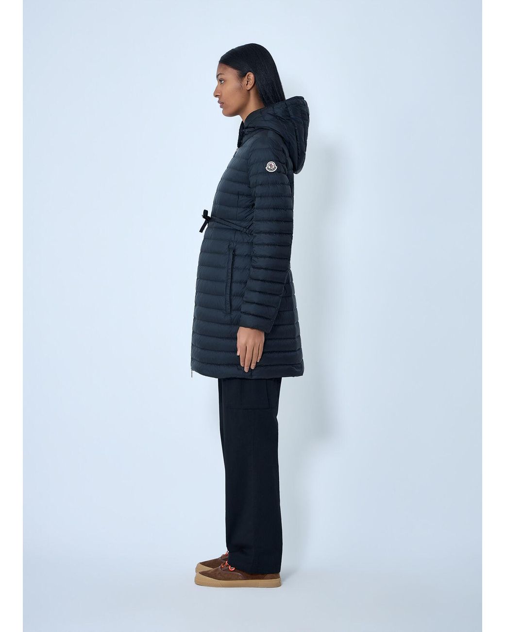Moncler Blue Barbel Long Parka Coat