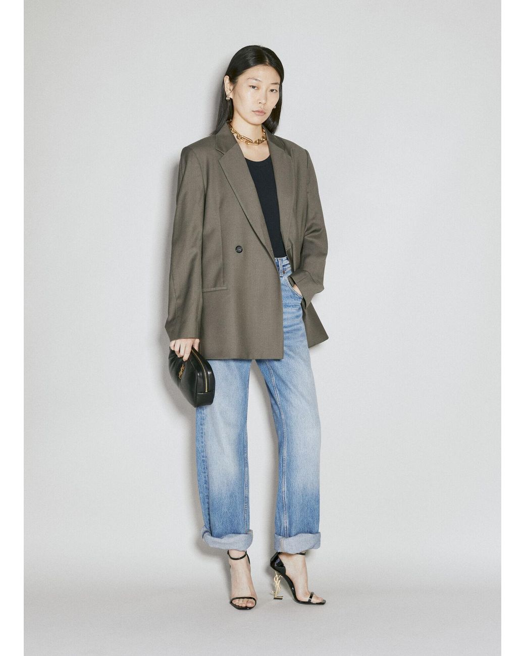 Saint Laurent Natural Opyum Heeled Sandals