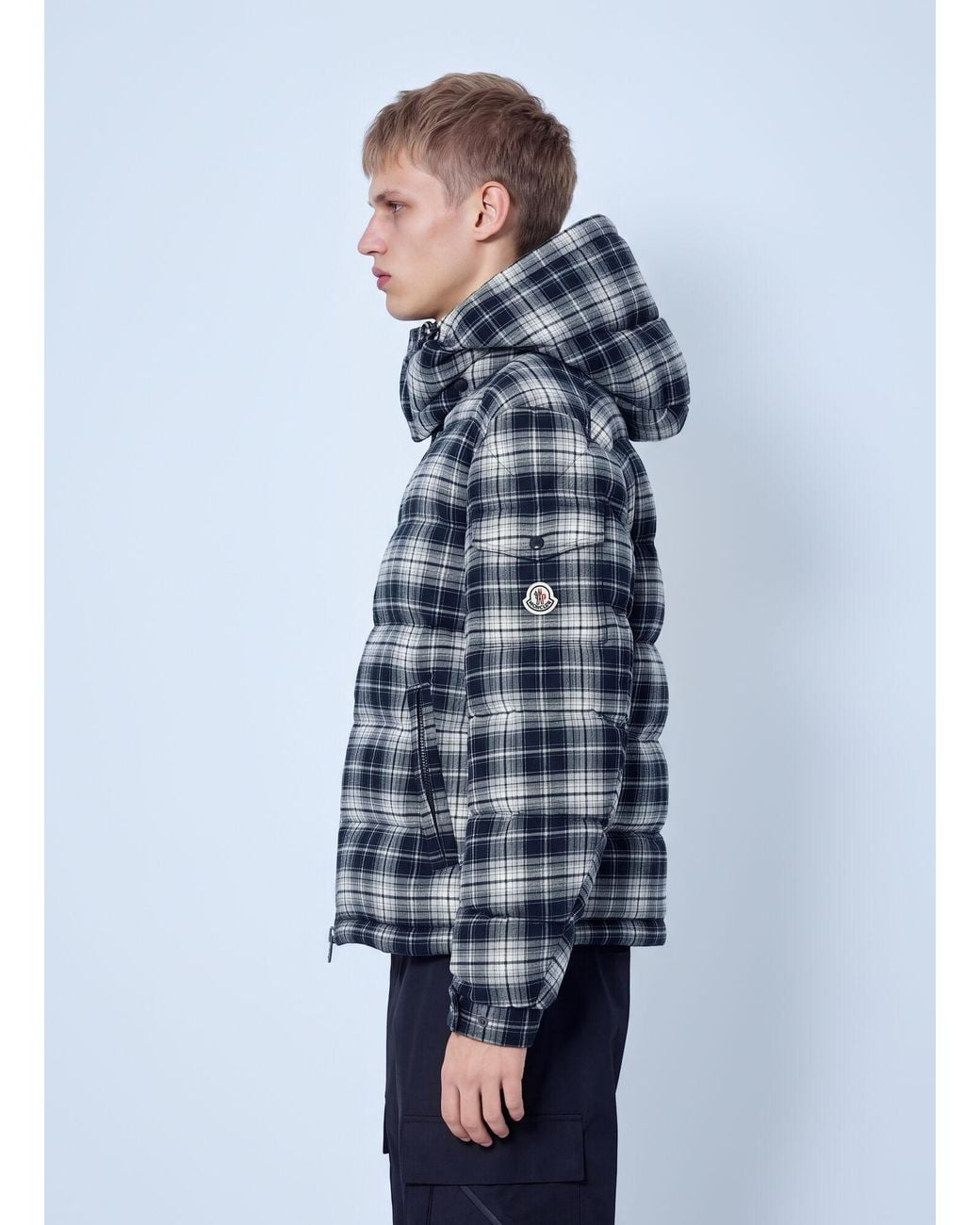Moncler Blue Airor Hooded Down Jacket for men