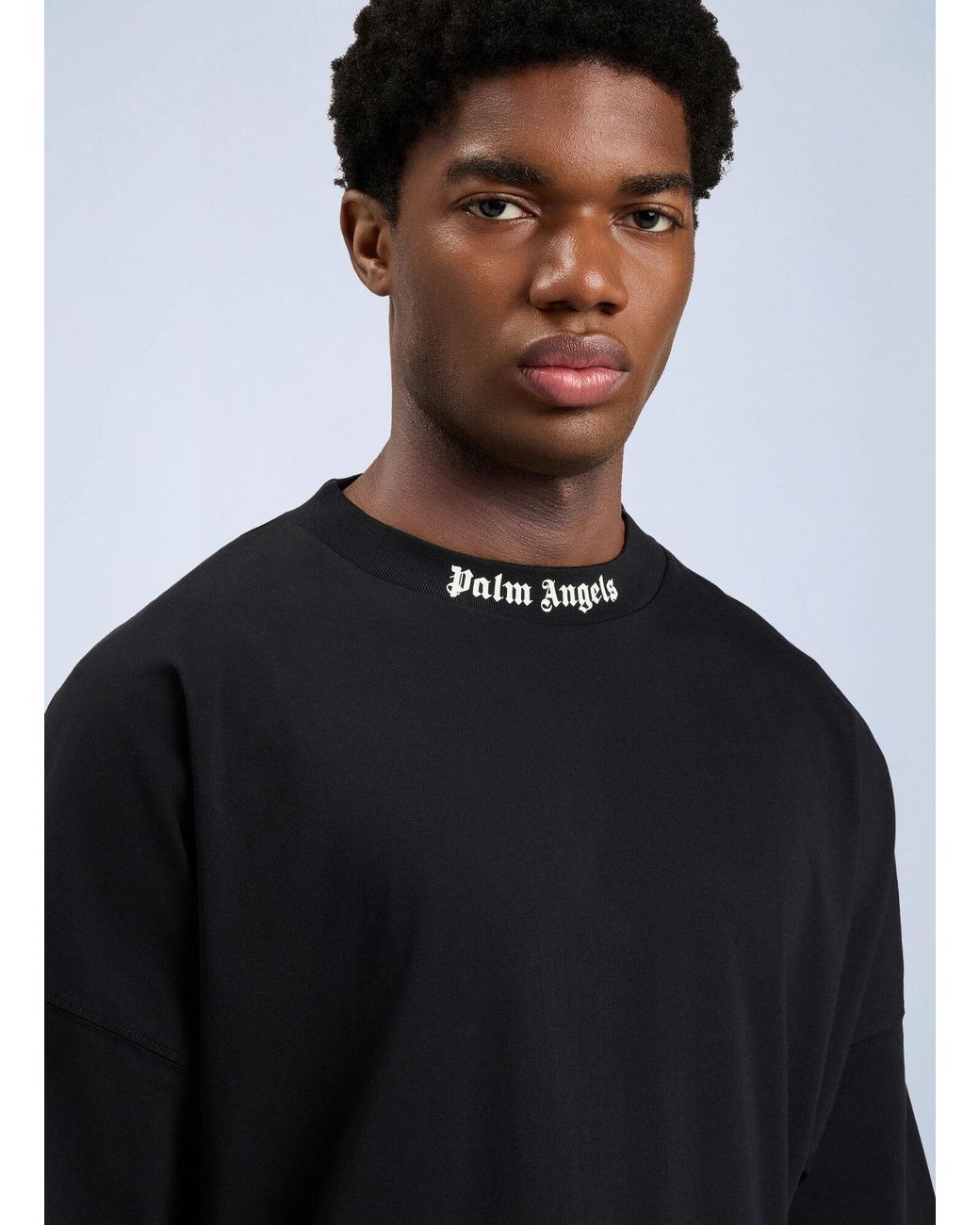 Palm Angels Black Classic Logo Over T-Shirt for men