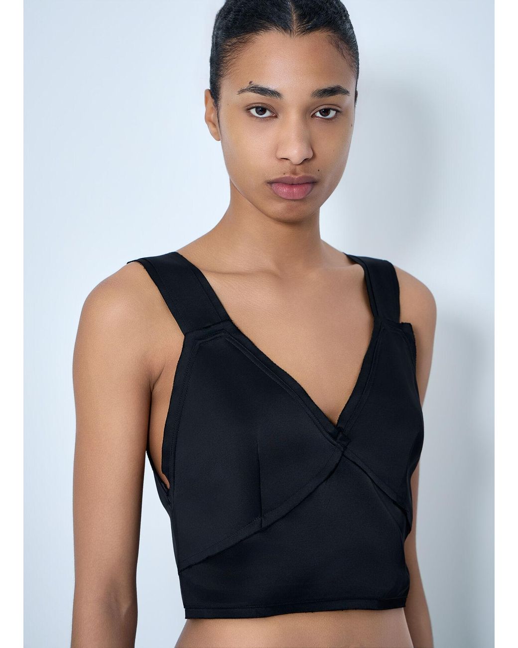 Totême Blue V-Neck Sleeveless Top