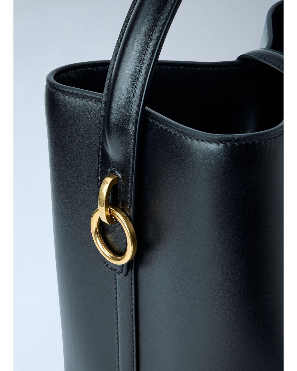 Saint Laurent Blue Le 37 Leather Bucket Bag