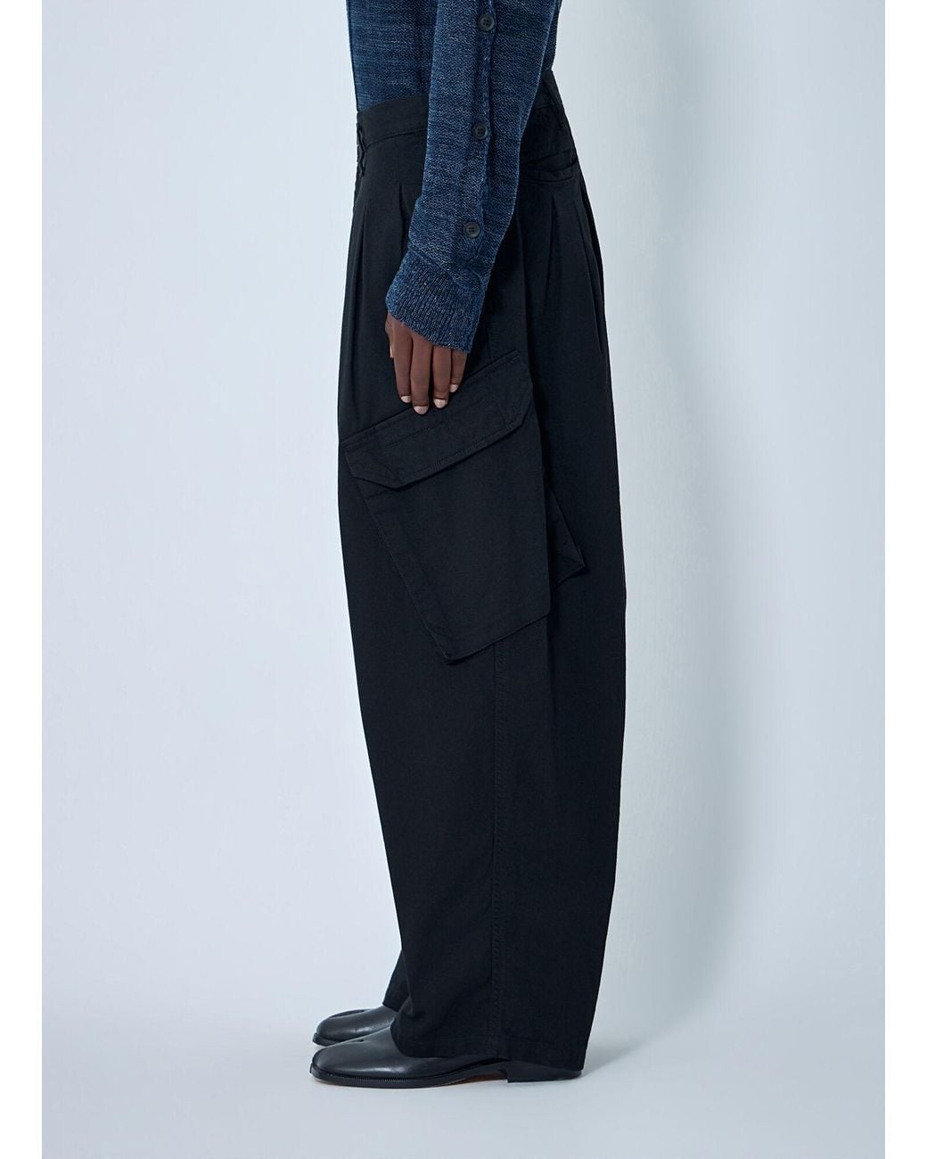 Yohji Yamamoto Blue 12 Tucks Work Pants for men