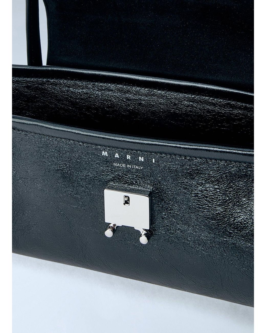 Marni Blue Trunkette Leather Shoulder Bag