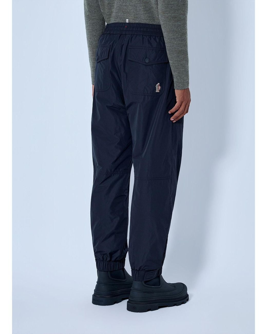 Moncler Blue Elasticated Waist Track Pants for men